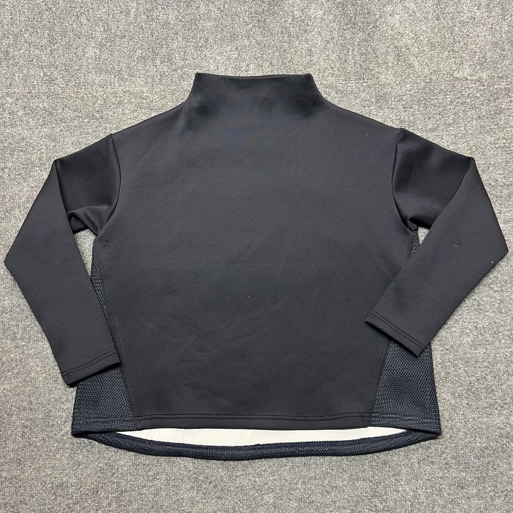 ADAY Sweatshirt Womens Small Like A Boss Mock Neck Pullover Lined Mesh Back
